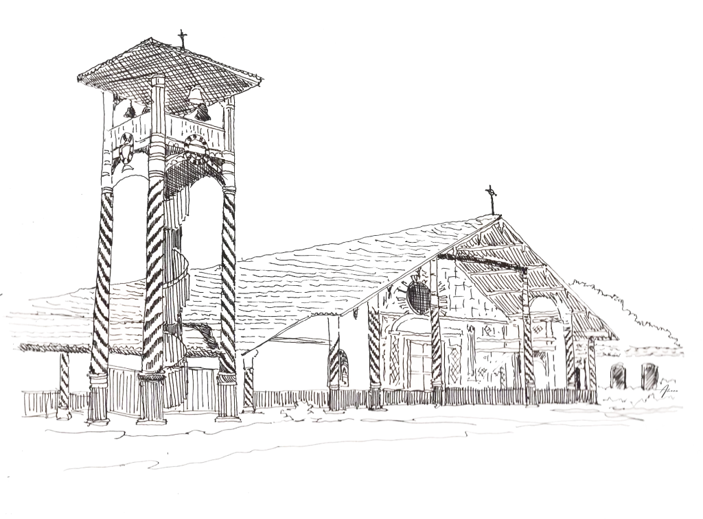 iglesia con campanario concepcion de chiquitos